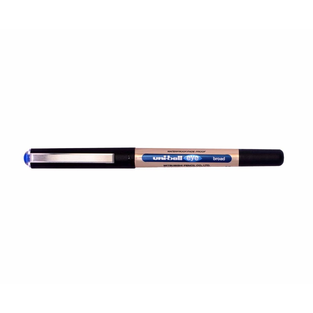 Uni-ball Eye Broad UB-150-10 Boligrafo de Tinta Liquida - Punta de Bola 1mm - Tinta Resistente al Agua y Luz - Sistema de Control de Tinta - Color Azul