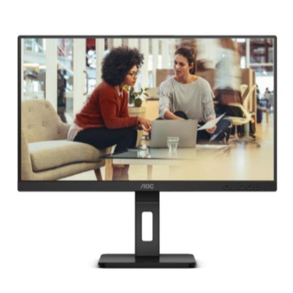AOC Monitor 24" LED IPS FullHD 1080p 75Hz - Respuesta 4ms - Ajuste de Altura - Angulo de Vision 178° - Altavoces Incorporados - HDMI, VGA, Audio - Montaje VESA 100x100