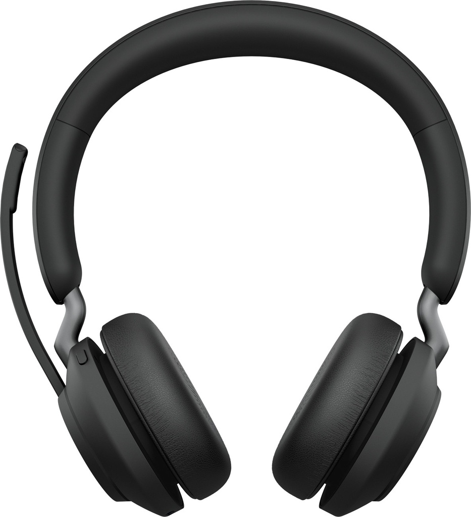 Jabra Evolve2 65 MS Stereo Auriculares con Microfono Bluetooth - Cancelacion de Ruido - Autonomia hasta 37h - Diadema Ajustable - Controles en Auricular - Color Negro