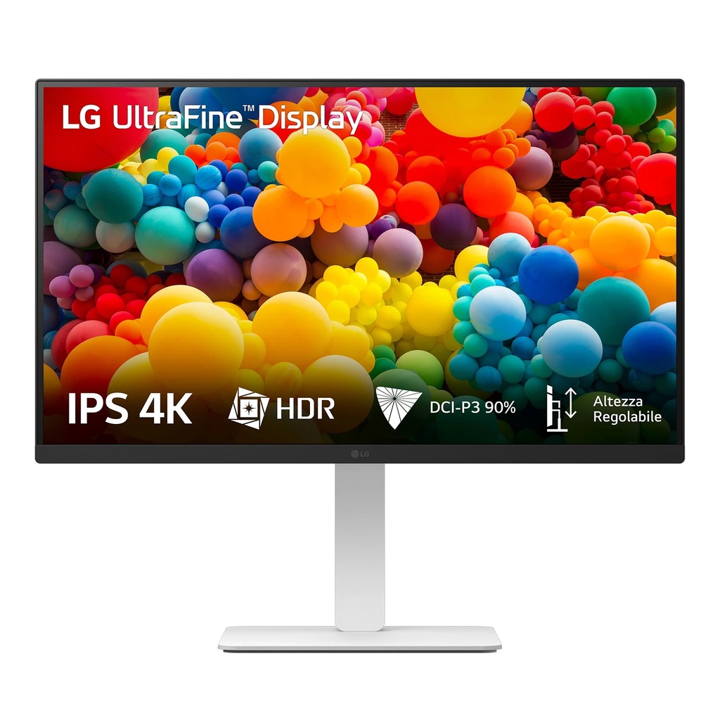 LG UltraFine Monitor LED 27" IPS UltraHD 4K HDR10 - 60Hz - Respuesta 5ms - Angulo de Vision 178º - 16:9 - HDMI, DisplayPort - VESA 100x100mm - Color Blanco