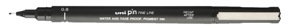 Uni-ball Pin 05-200 Rotulador Calibrado - Punta Poliacetal - Ancho de Trazo 0.5mm - Tinta Pigmentada Resistente al Agua y Luz - Color Gris Oscuro