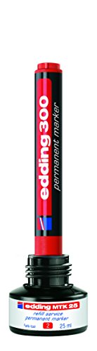 Edding 300 Rotulador Permanente - Punta Redonda - Trazo entre 1.5 y 3 mm. - Tinta Casi Inodora - Capuchon con Clip - Secado Rapido - Color Negro