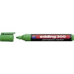 Edding 300 Rotulador Permanente - Punta Redonda - Trazo entre 1.5 y 3 mm. - Tinta Casi Inodora - Capuchon con Clip - Secado Rapido - Color Verde