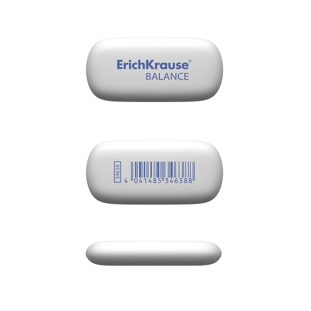 Erichkrause Balance Borrador de Dureza Media - Fabricado de Caucho Termoplastico Hipoalergenico - Ecologico y Moderno - Libre de Impurezas - No Contiene Pvc - Color Negro