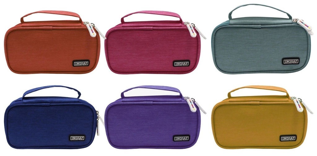 Ingraf Mediterraneo Portatodo Organizador - Multiples Compartimentos - Diseño Elegante - Material Resistente - Cierre Seguro - Colores Surtidos