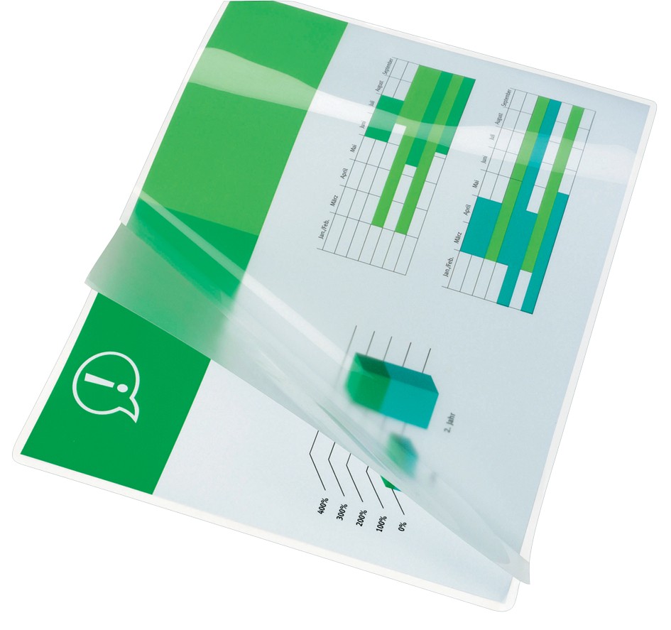 GBC Carteras Plastificacion Autoadhesivas A2 2x125 Micras Brillo (50) Transparente