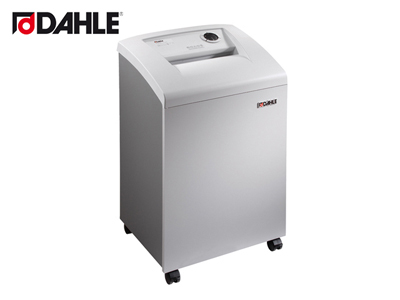 Dahle 106 Destructora de Papel Manual Corte en Tiras P-2 - Destruye hasta 22 Hojas - Papelera de 60L - Ruedas Giratorias con Freno - Destruye Papel, Tarjetas, Clips, Cd`s - Color Blanco