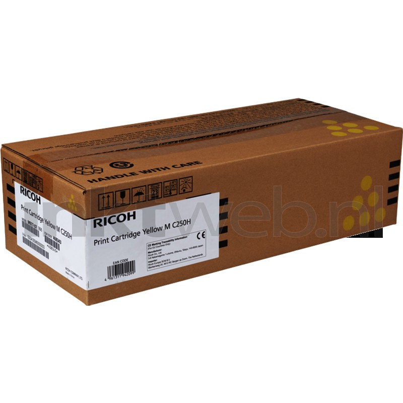 Ricoh MC250FW/P301W Amarillo Cartucho de Toner Original - 408343/M C250HY