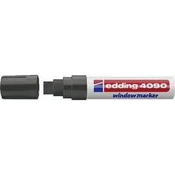 Edding 4090 Rotulador de Tiza Liquida - Punta Biselada - Trazo entre 4 y 15mm - Olor Neutro - Color Negro