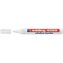 Edding 4095 Rotulador de Tiza Liquida - Punta Redonda - Trazo entre 2 y 3mm - Olor Neutro  - Color Blanco