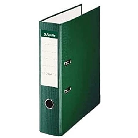 Esselte Archivador de Palanca Formato Folio - Lomo 75mm - Capacidad para 500 Hojas - Color Verde