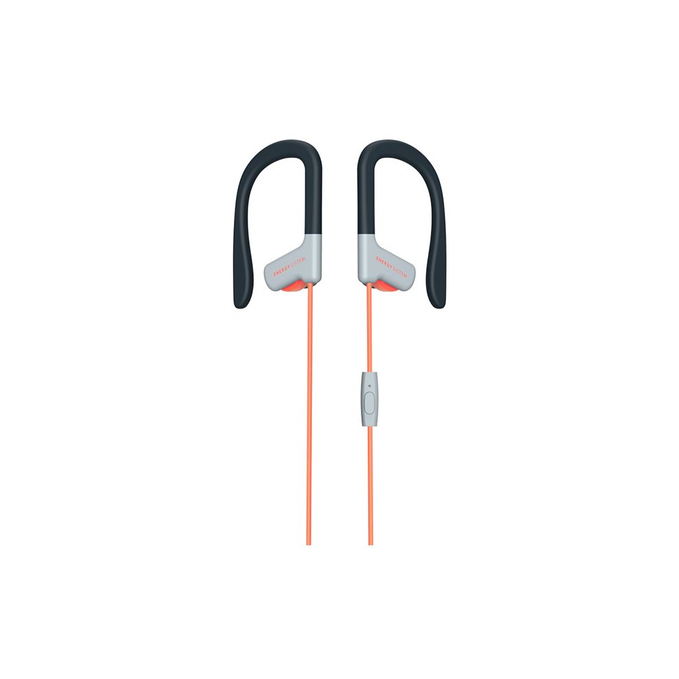 Energy Sistem Auriculares Sport 1 Microfono - Ajuste Seguro - Resistente al Sudor - Control de Conversacion - Microfono - Color Rojo