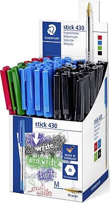 Staedtler Stick 430 Boligrafo de Bola Punta 0.35mm - Tinta Endeleble - Colores Surtidos