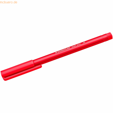 Staedtler Ball 432 Boligrafo Punta de Bola - Punta 0.45mm - Tinta Indeleble - Color Rojo