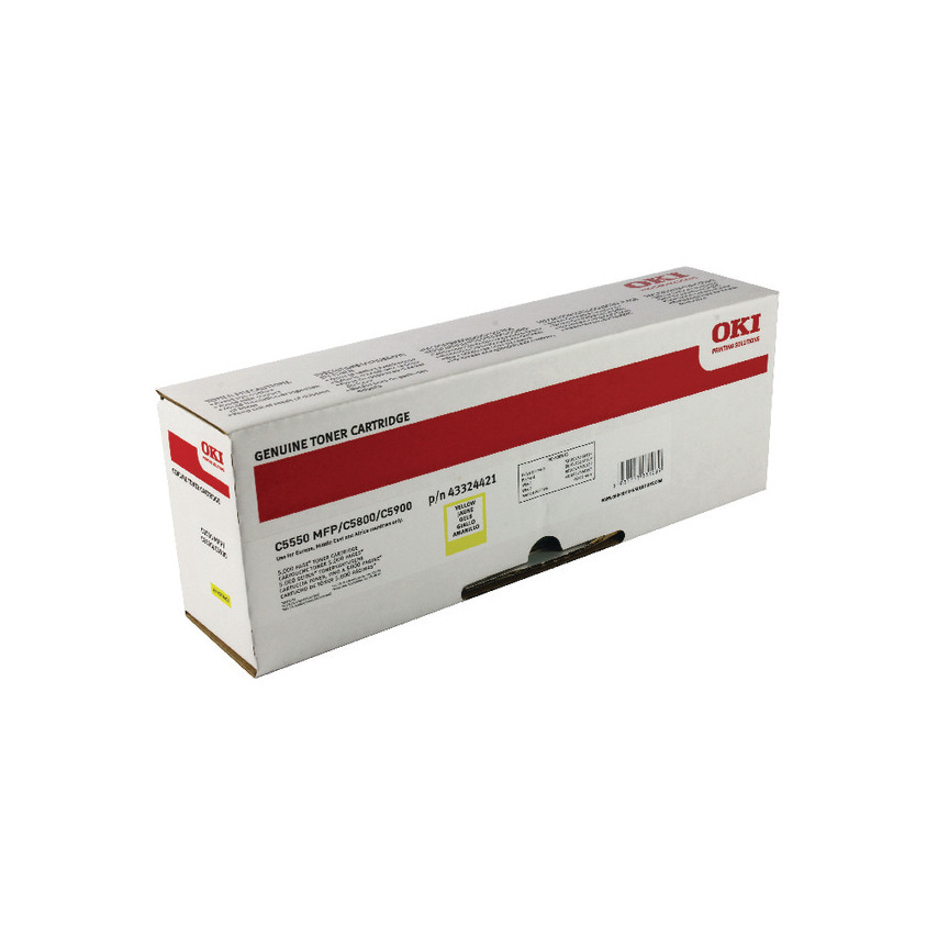 OKI C5800/C5900/C5550MFP Amarillo Cartucho de Toner Original - 43324421