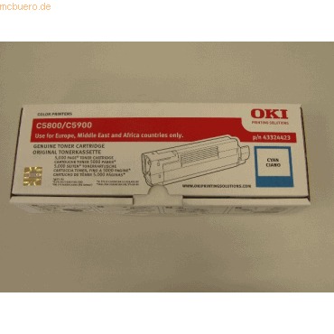 OKI C5800/C5900/C5550MFP Cyan Cartucho de Toner Original - 43324423