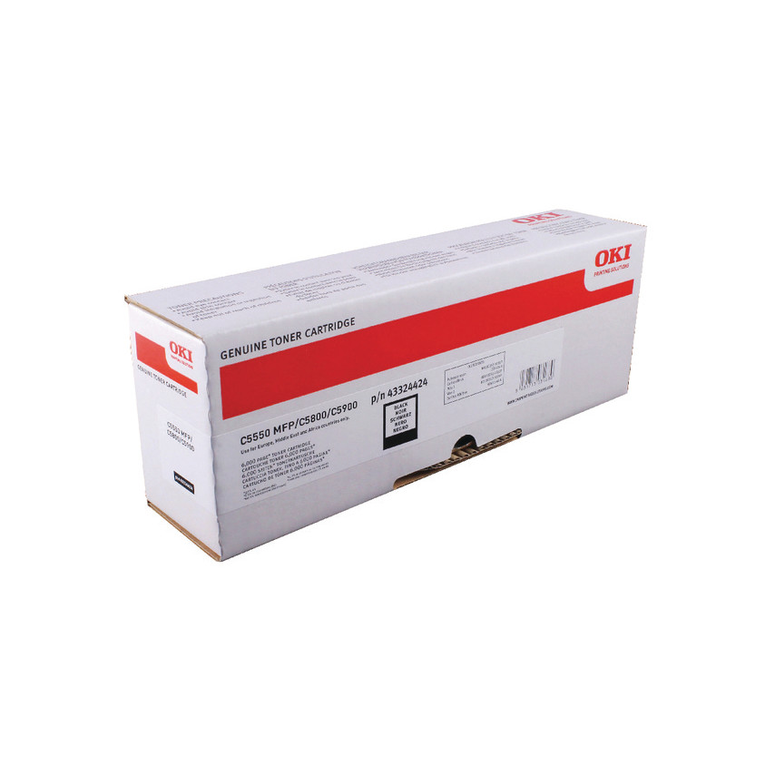 OKI C5800/C5900/C5550MFP Negro Cartucho de Toner Original - 43324424