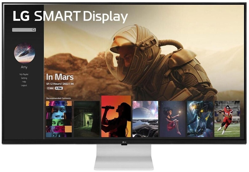LG Smart Monitor 42.5" LED IPS UHD 4K HDR 10 - WebOS, HDMI, USB-C - Altavoces - VESA 100x100