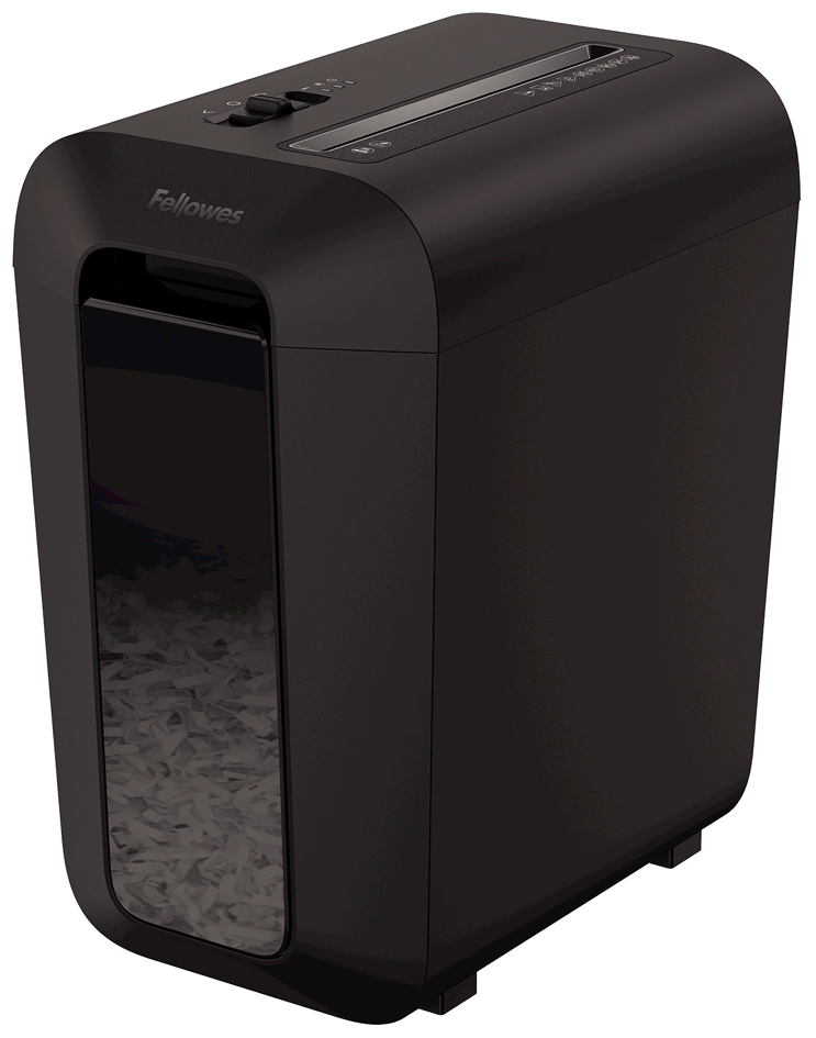 Fellowes LX65 Destructora de Papel Manual Corte en Particulas P-4 - Destruye hasta 10 Hojas - Papelera de 22L - Color Negro