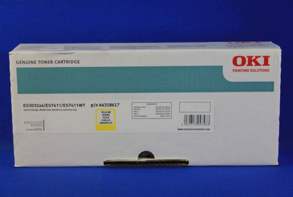OKI Executive ES7411/ES3032 Amarillo Cartucho de Toner Original - 44318617
