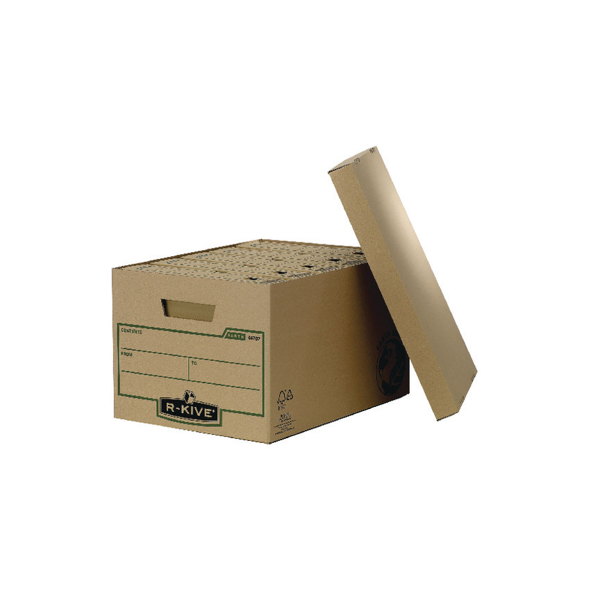 Fellowes Bankers Box Earth Maxi Contenedor de Archivos - Montaje Manual - Carton Reciclado Certificacion FSC - Color Marron