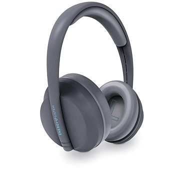 Energy Sistem Auriculares Bluetooth Hoshi Eco - Plastico 100% Reciclado grs - 23h de Bateria - Diadema Ajustable - Graves Profundos - Asistente de Voz - Color Gris