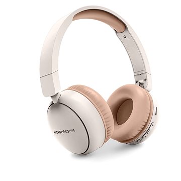 Energy Sistem Auriculares Bluetooth con Radio FM - Plastico 100% Reciclado - Reproductor MP3 y MicroSD - Color Crema