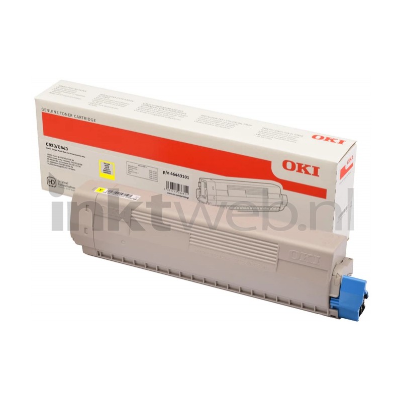 OKI Executive ES8433 Amarillo Cartucho de Toner Original - 46443117