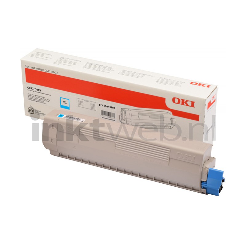 OKI Executive ES8433 Cyan Cartucho de Toner Original - 46443119