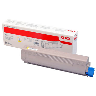 OKI C813 Amarillo Cartucho de Toner Original - 46471113