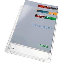 Leitz Pack de 5 Fundas Fuelle Estandar A4 PVC Liso Multitaladro-11 - Capacidad 200 Hojas - Transparente (170 Micras)