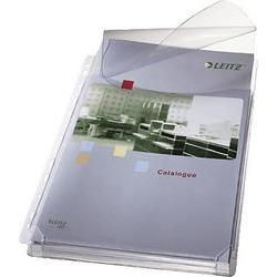 Leitz Pack de 5 Fundas Fuelle con Solapa A4 Multitaladro 11 - Capacidad 200 Hojas - Fabricada en PVC de 170 Micras - Expansibles hasta 20mm - Textura Lisa