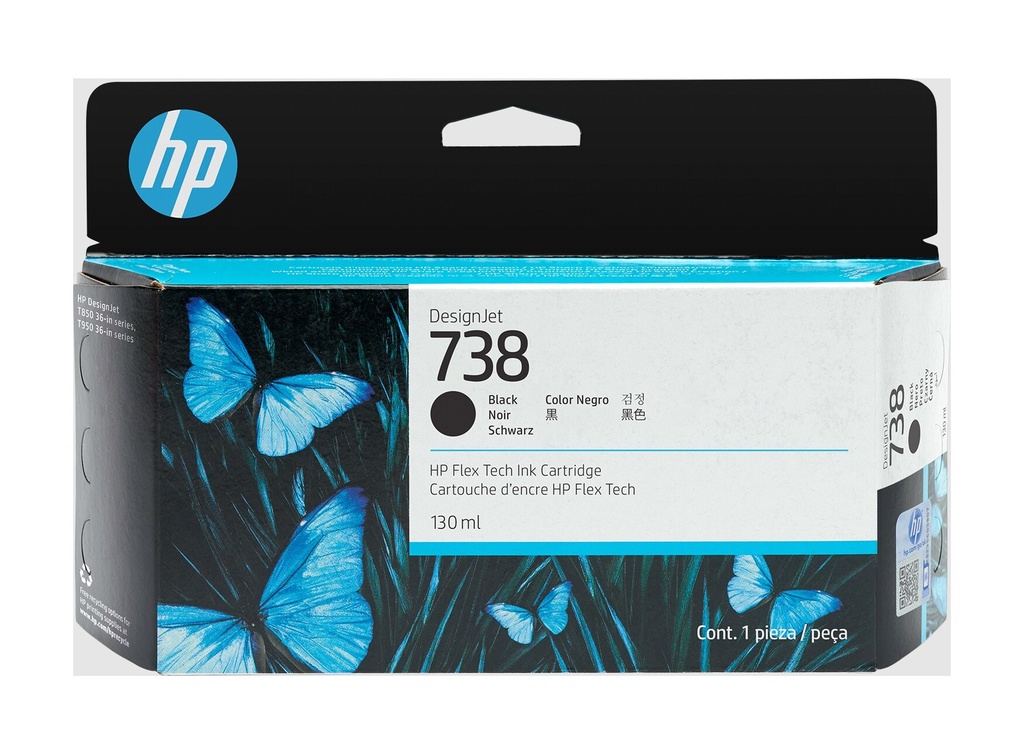 HP 498N4A Negro Cartucho de Tinta Original - 738