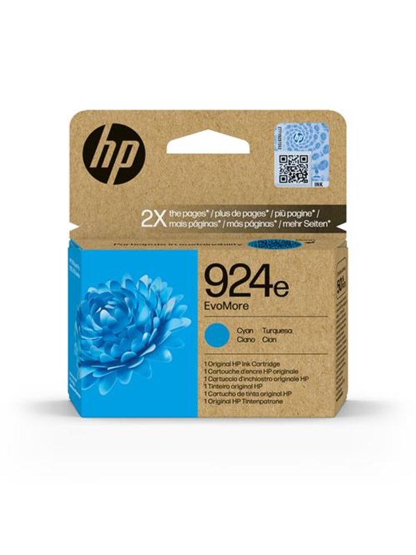 HP 924e Cyan Cartucho de Tinta Original - 4K0U7NE