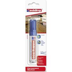 Edding 500 Rotulador Permanente - Punta Biselada - Trazo entre 2 y 7 mm. - Recargable - Secado Instantaneo - Color Azul