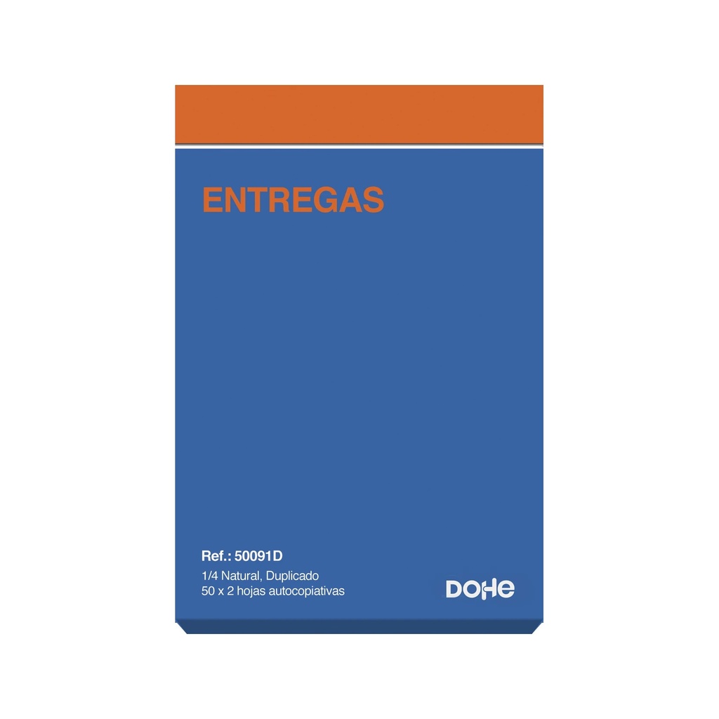 Dohe Talonario de Entregas - Cuarto Natural - 50x2 Hojas Autocopiativas - Duplicado