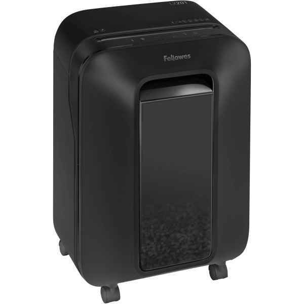 Fellowes LX201 Destructora de Papel Manual Microcorte P-5 - Destruye hasta 12 Hojas a la Vez - Capacidad de la Papelera 22L - Color Negro