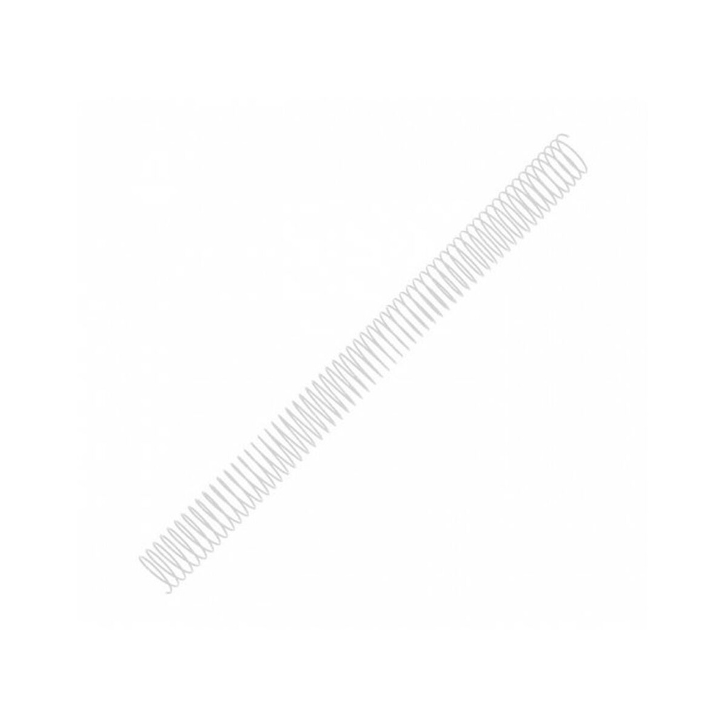 Fellowes Pack de 100 Espirales Metalicas 24mm - Hasta 200 Paginas - Color Blanco