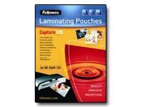 Fellowes Pack de 100 Fundas para Plastificar Brillo para Tarjetas 75 x 105mm - 125 Micras - Alta Calidad - Transparente