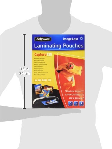 Fellowes Pack de 100 Fundas para Plastificar Brillo A4 - 125 Micras - Alta Calidad - Transparente