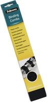 Fellowes Pack de 100 Canutillos de Plastico 16mm - Hasta 120 Hojas - Facil de Utilizar y Flexible - Alta Calidad - Color Negro