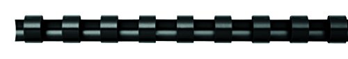 Fellowes Pack de 50 Canutillos de Plastico 45mm - Hasta 410 Hojas - Facil de Utilizar y Flexible - Alta Calidad - Color Negro