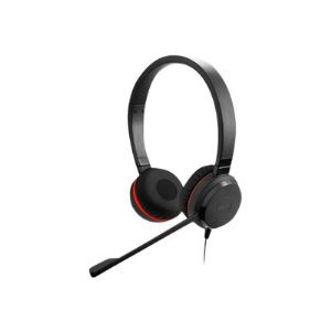 Jabra Evolve 30 UC Auriculares con Microfono - Conectividad Flexible USB o 3.5mm - Cancelacion de Ruido - Diadema Ajustable - Controles en Cable - Color Negro