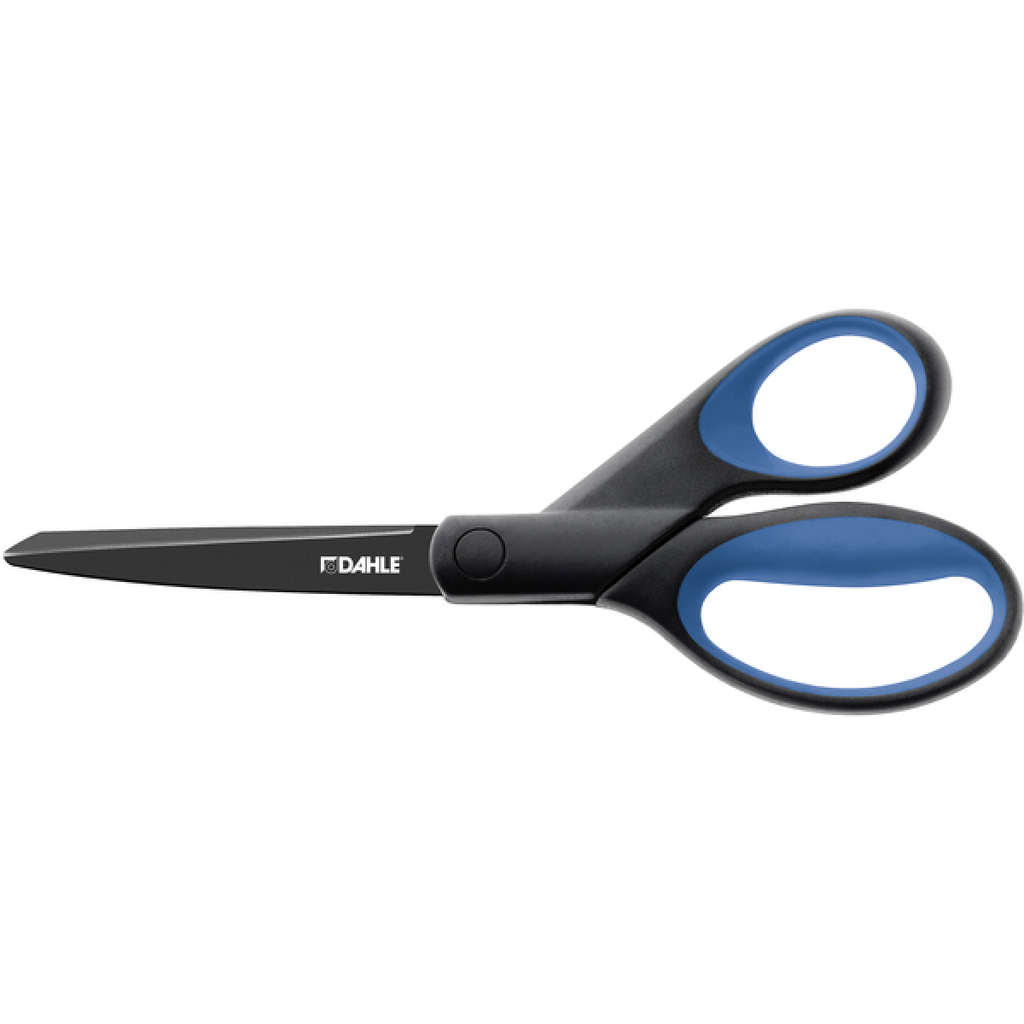 Dahle 54308 Office Titanium Tijeras de Acero Templado 20cm - Recubiertas de Titanio - Revestimiento Antiadherente - Mangos Revestidos de Goma