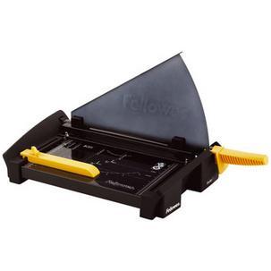 Fellowes Cortadora de Papel con Cuchilla en Acero Inoxidable - Capacidad de Corte 20 Hojas - Guias de Corte con Formatos Din - Base Metalica con Patas Anti-Deslizantes