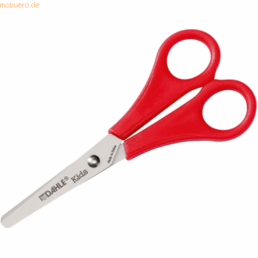 Dahle 54626 Kids Tijeras Infantiles 13cm - Puntas Redondeadas - Acero Inoxidable - Color Rojo