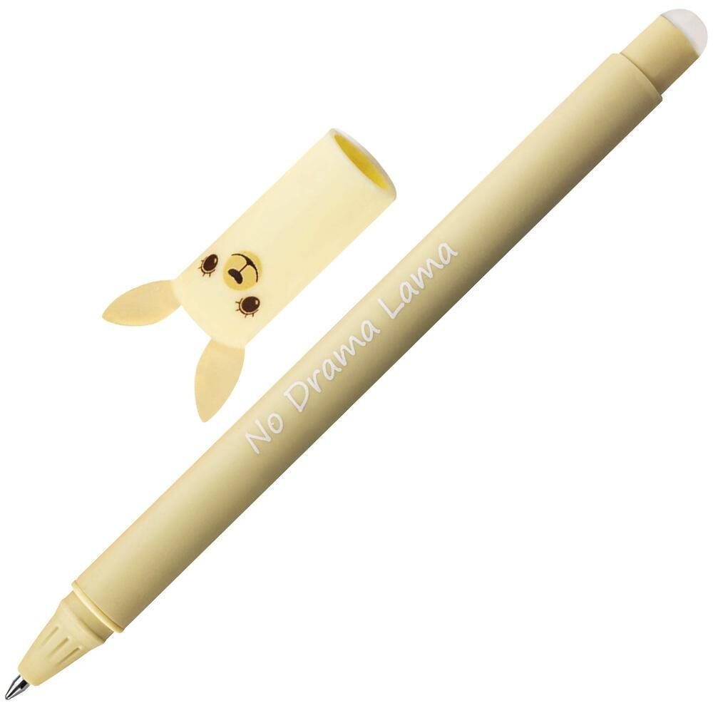 Eberhard Faber Animal Erase It! Boligrafo Borrable Tinta Gel Azul - Trazo 0.7mm - Tacto Soft - Diseño LLama