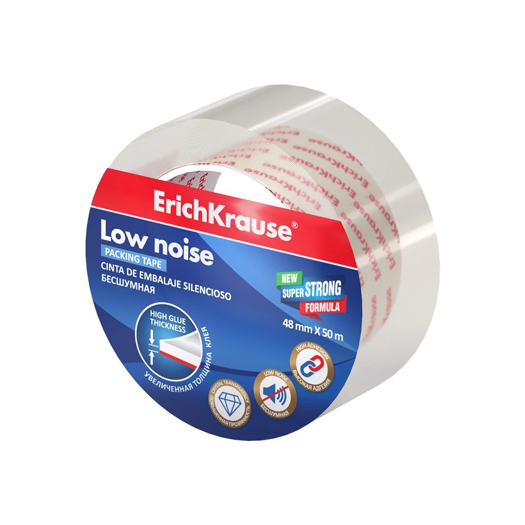 Erichkrause Cinta Precinto Bajo Ruido - Medidas 48mmx50m - Transparente