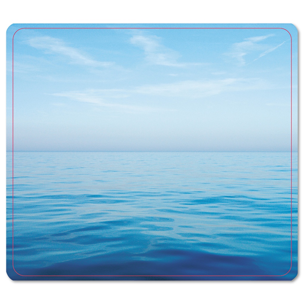 Fellowes Earth Series Alfombrilla Reciclada para Raton - Duradera y Facil de Limpiar - Base de Goma - 85% Material Reciclado - Diseño Oceano Azul