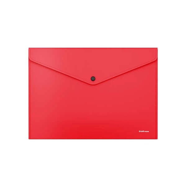 Erichkrause Fizzy Classic Sobre Portadocumentos ?4 - Fabricado en Plastico Opaco - Textura Rugosa - Color Rojo